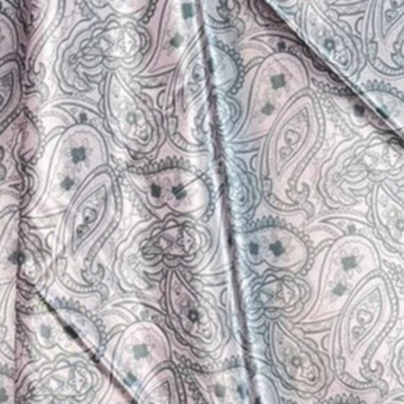 Paisley Pink Grey Western Wild Rag Scarf - Picture 4 of 4